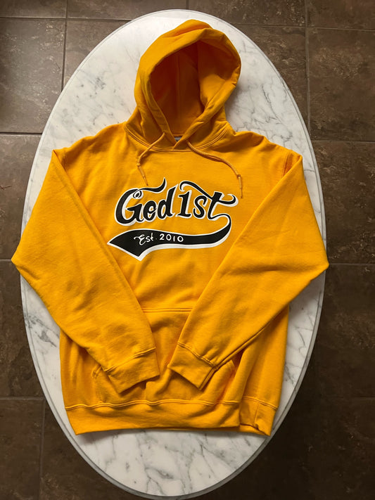 God 1st Signature Pullover Hoodie - Gold