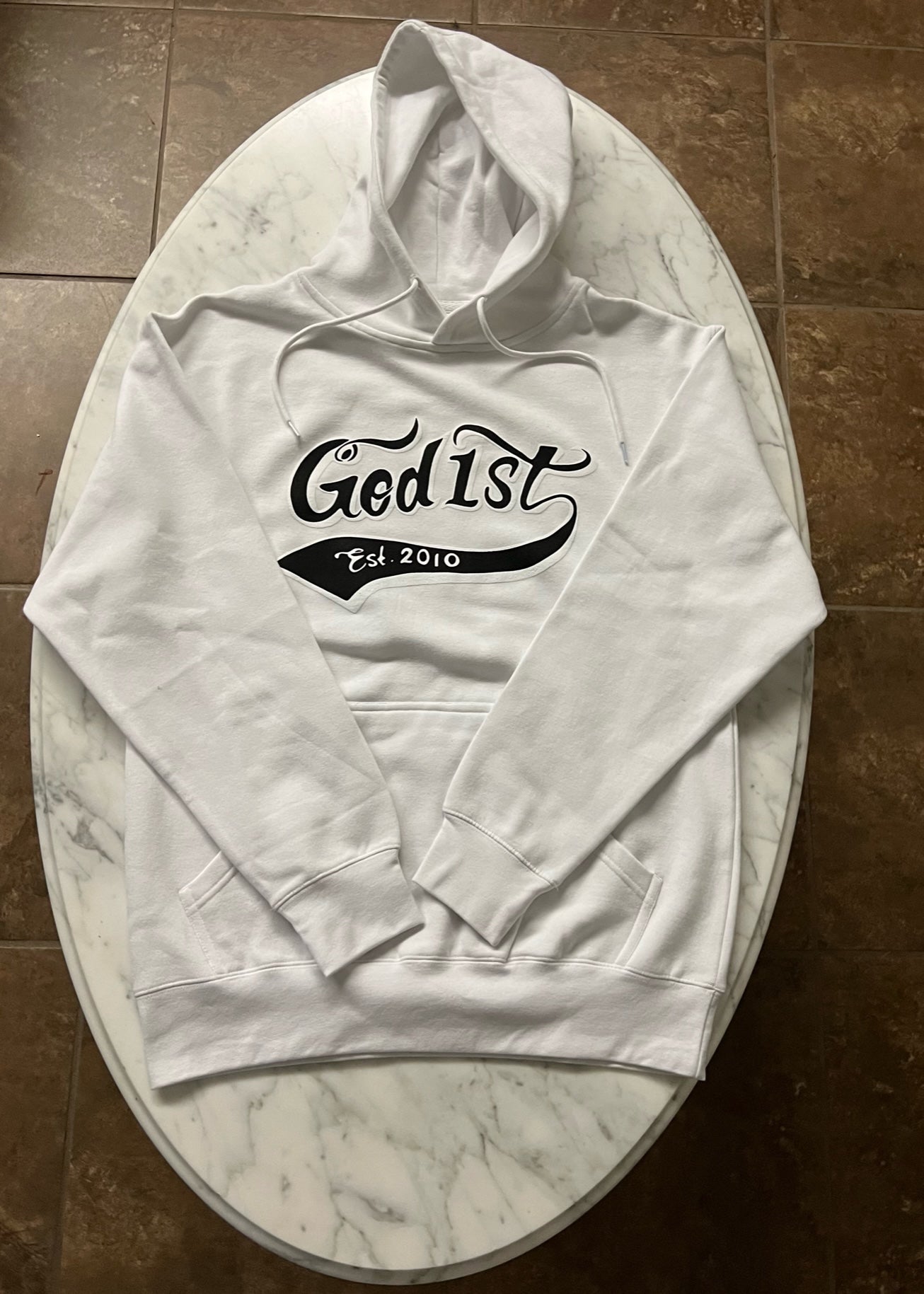 God 1st Signature Pullover Hoodie - White